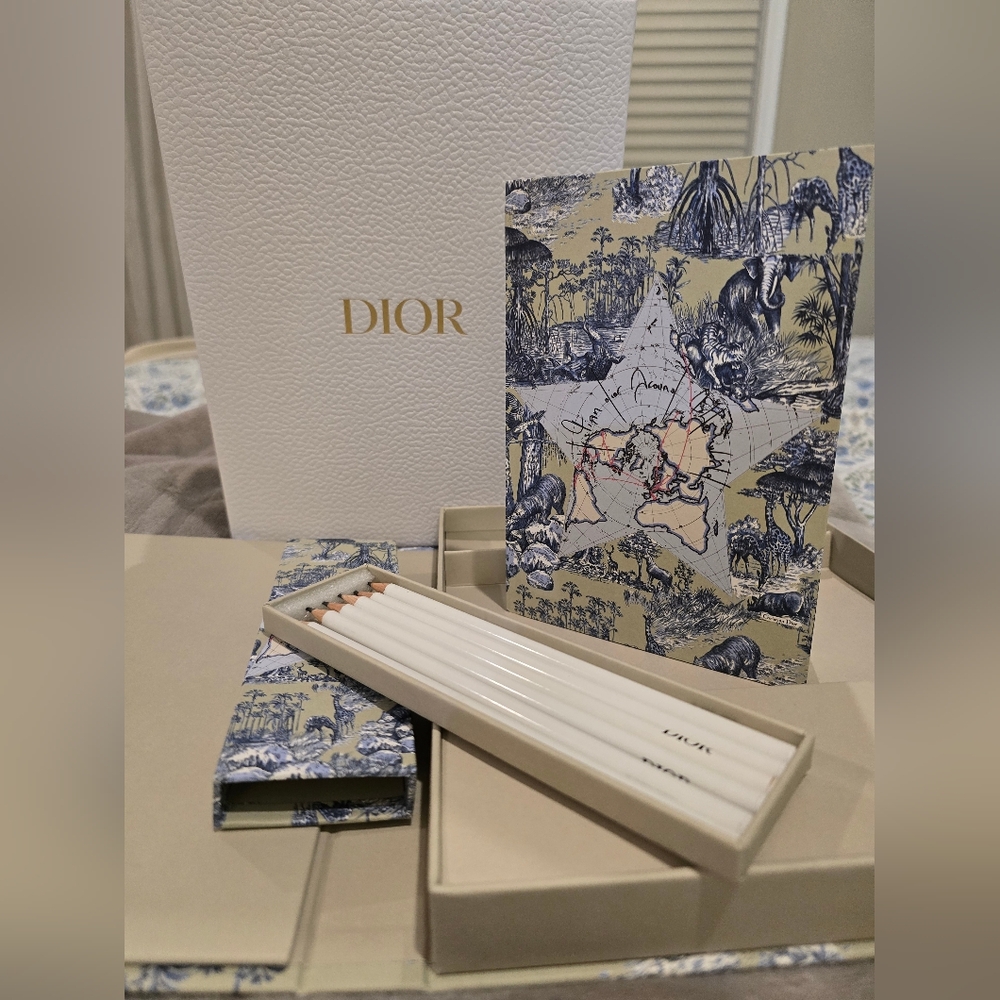 Dior Blue and Cream Stationery Set